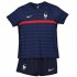 Camisola França Criança Equipamento Primeiro Euro 2020 Manga Curta